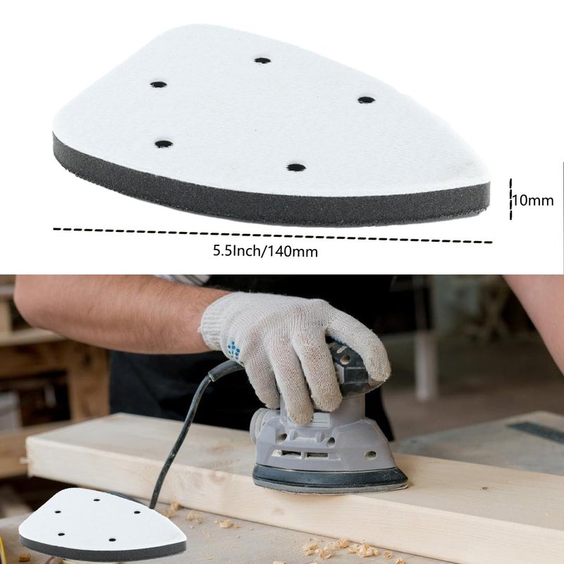 CTPICXM 2pcs Mouse Detail Sanding Interface Pad 140mm*90mm 5 Holes Foam Interface Mouse Sander Sandpaper Backing Pad - Image 2